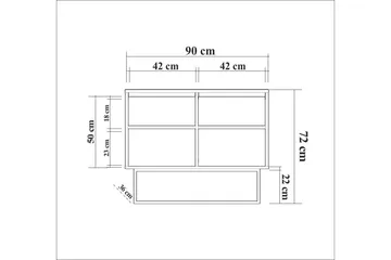 Ardauli Konsollbord 90 cm - Mörkbrun/Svart - Möbler - Bord