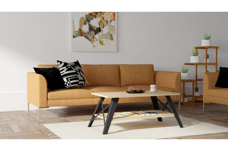 ASKEDAL Soffbord 98x43x98 cm Blå - Möbler - Bord