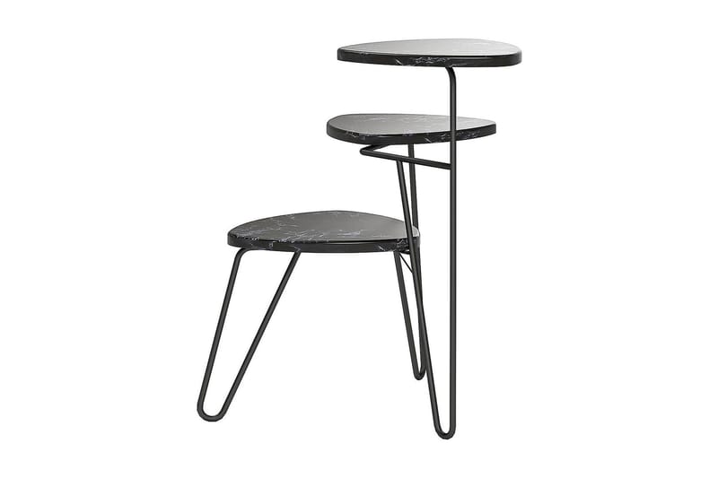 Athena Sidobord 55 cm Marmorlook/Svart - Novogratz - Möbler - Bord