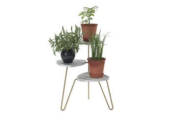 Athena Sidobord 55 cm Marmorlook/Vit/Mässing - Novogratz - Möbler - Bord
