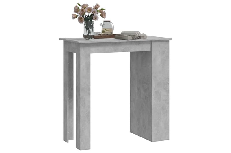 Barbord med förvaringshyllor betonggrå 102x50x103,5 cm spåns - Grå - Möbler - Bord