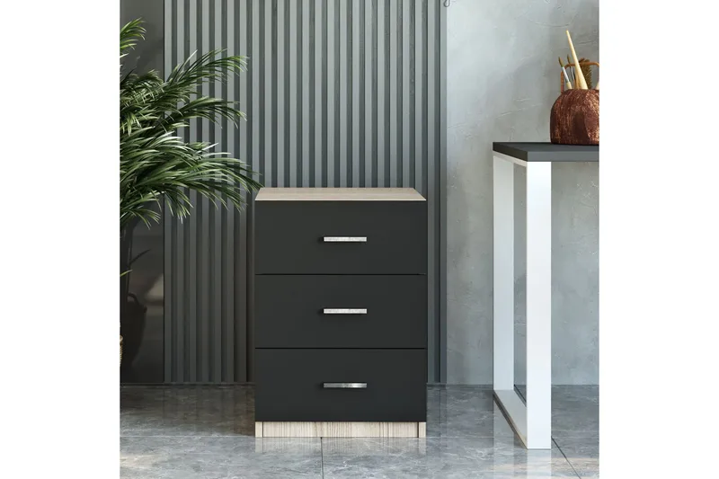 Barrock Sängbord 45 cm - Natur/Svart - Möbler - Bord