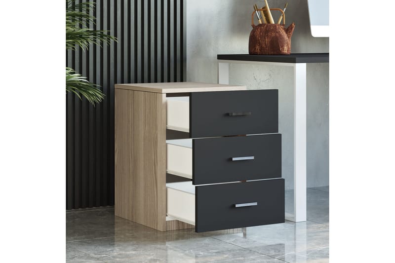 Barrock Sängbord 45 cm - Natur/Svart - Möbler - Bord