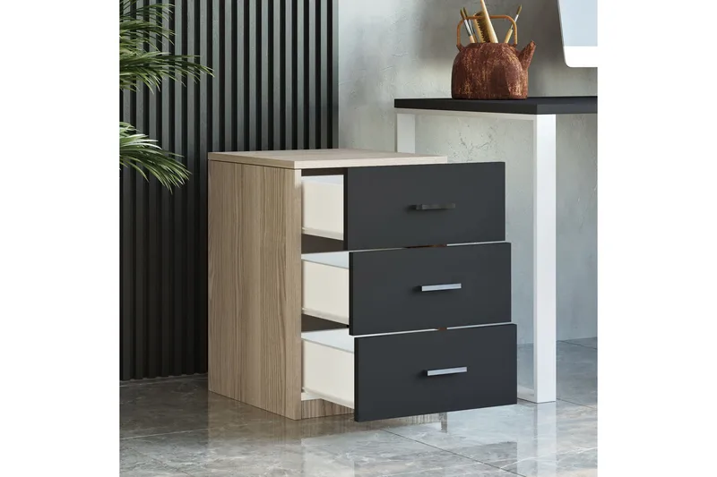 Barrock Sängbord 45 cm - Natur/Svart - Möbler - Bord