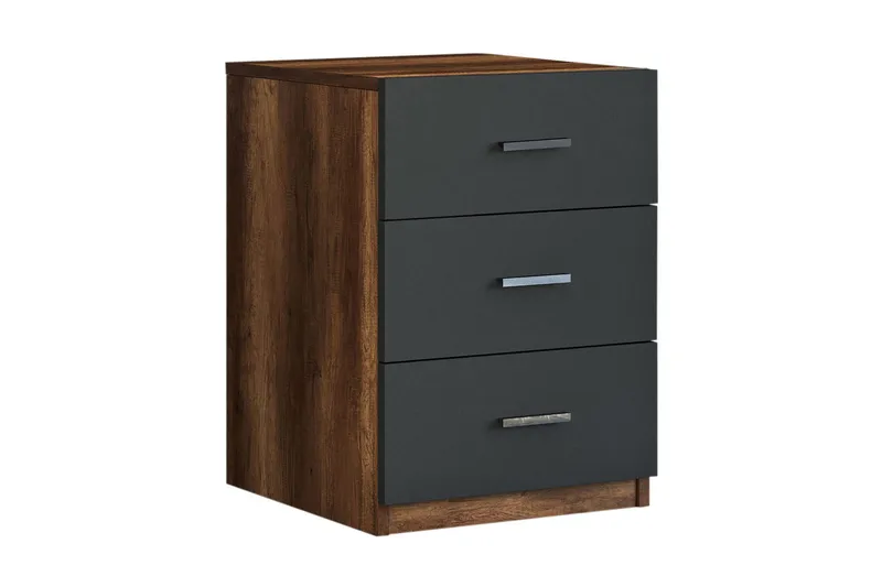 Barrock Sängbord 45 cm, Teak/Antracit