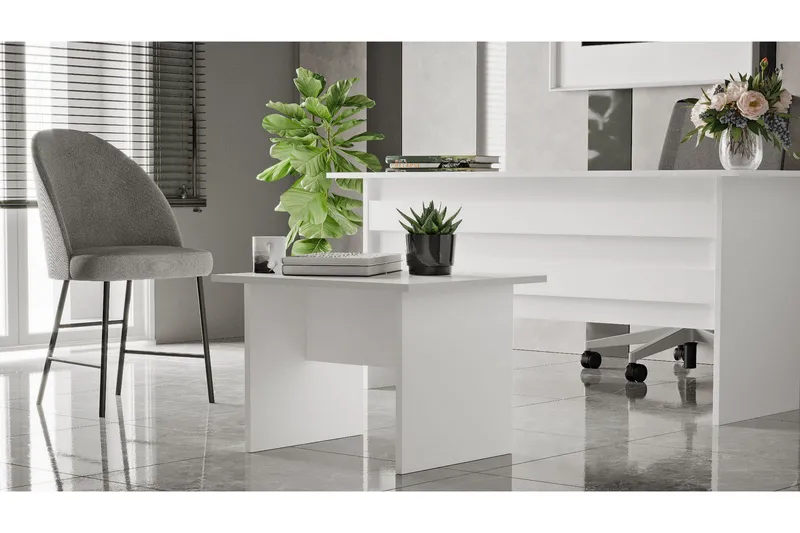 Barrock Soffbord 60 cm - Vit - Möbler - Bord