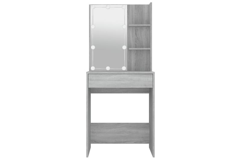 beBasic Sminkbord med LED grå sonoma 60x40x140 cm - Möbler - Bord