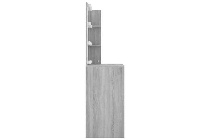beBasic Sminkbord med LED grå sonoma 60x40x140 cm - Möbler - Bord