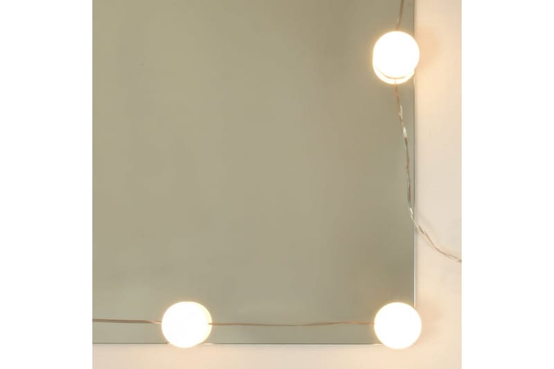 beBasic Sminkbord med LED grå sonoma 60x40x140 cm - Möbler - Bord