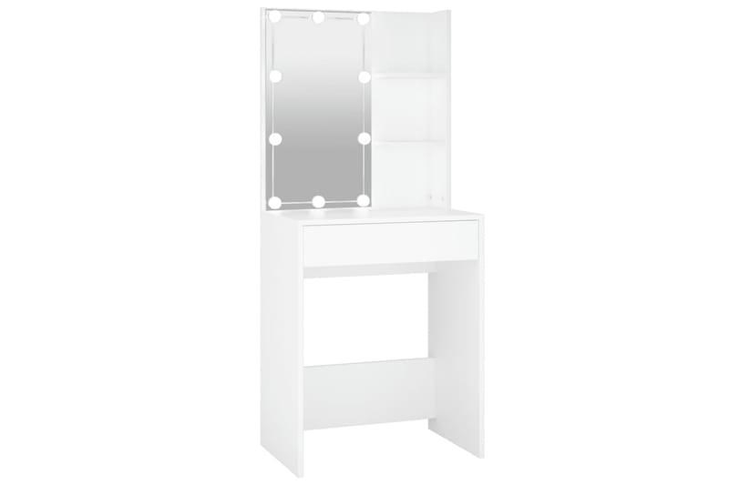 beBasic Sminkbord med LED vit 60x40x140 cm - Bord - Sminkbord