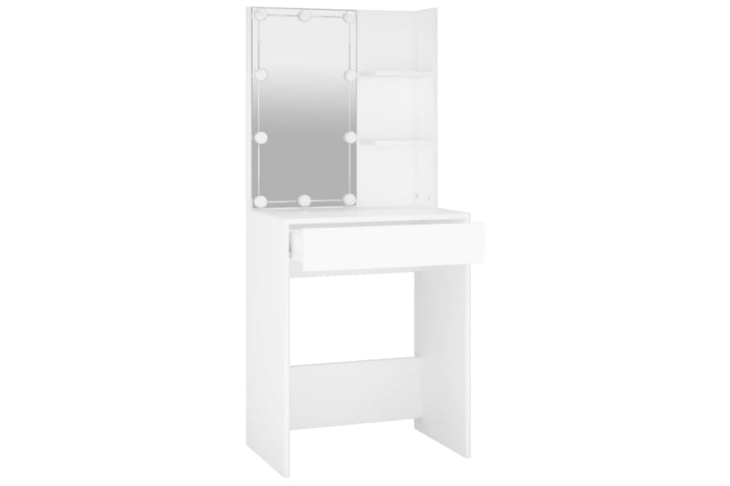 beBasic Sminkbord med LED vit 60x40x140 cm - Möbler - Bord