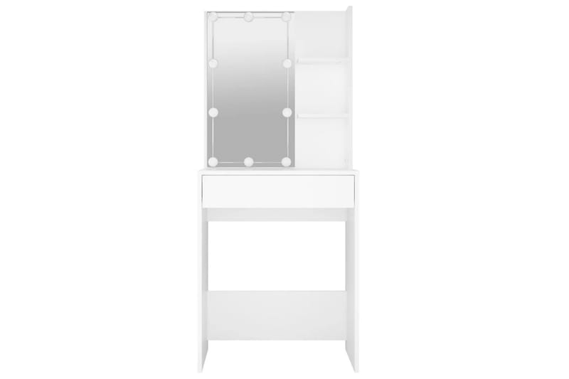 beBasic Sminkbord med LED vit 60x40x140 cm - Bord - Sminkbord