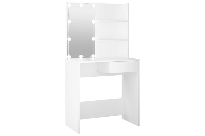 beBasic Sminkbord med LED vit 74,5x40x141 cm - Möbler - Bord