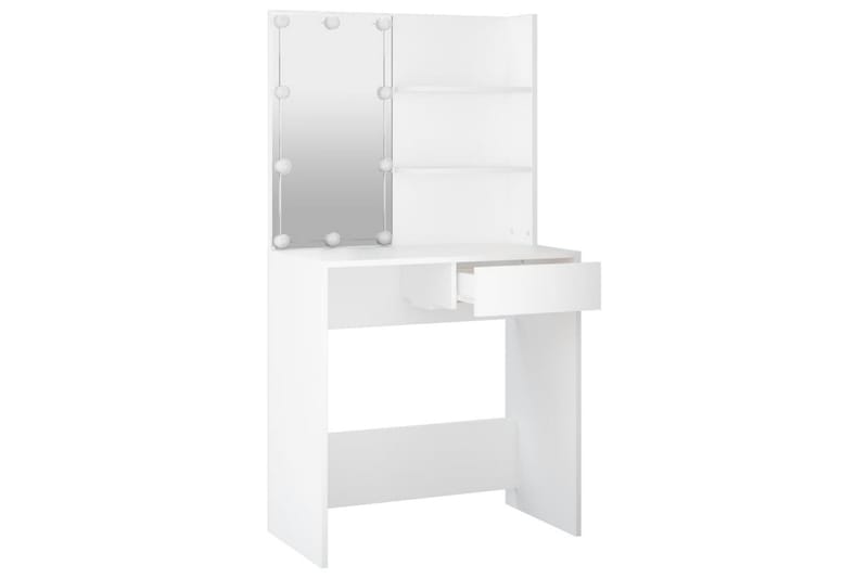 beBasic Sminkbord med LED vit 74,5x40x141 cm - Möbler - Bord