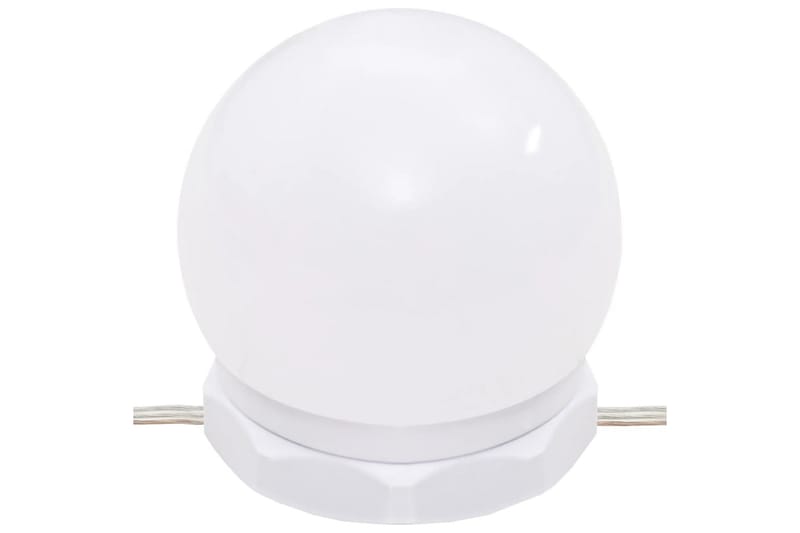 beBasic Sminkbord med LED vit högglans 60x40x140 cm - Möbler - Bord