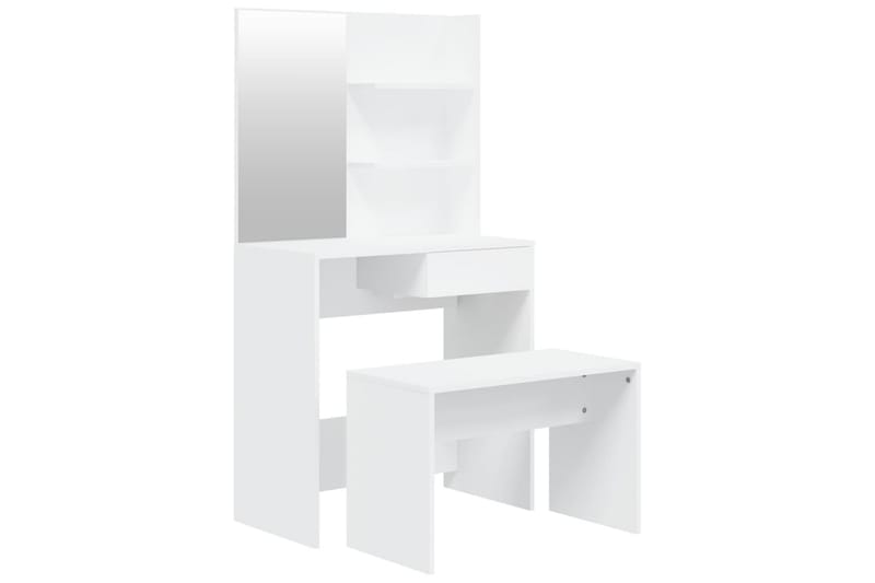beBasic Sminkbord set vit 74,5x40x141 cm - Möbler - Bord