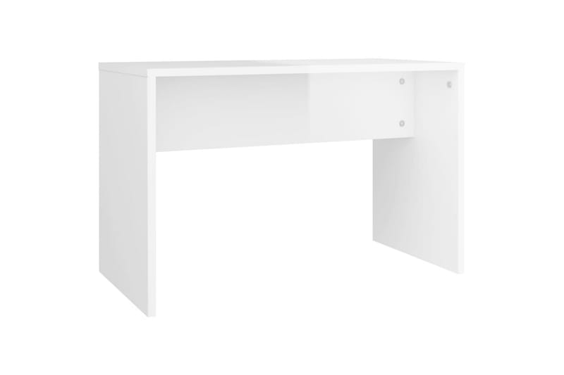beBasic Sminkbord set vit högglans 86,5x35x136 cm - Möbler - Bord