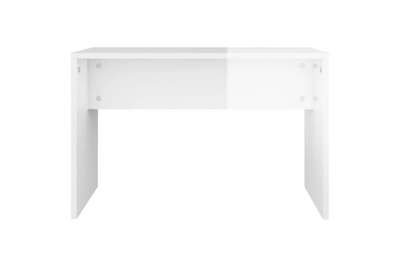 beBasic Sminkbord set vit högglans 86,5x35x136 cm - Möbler - Bord