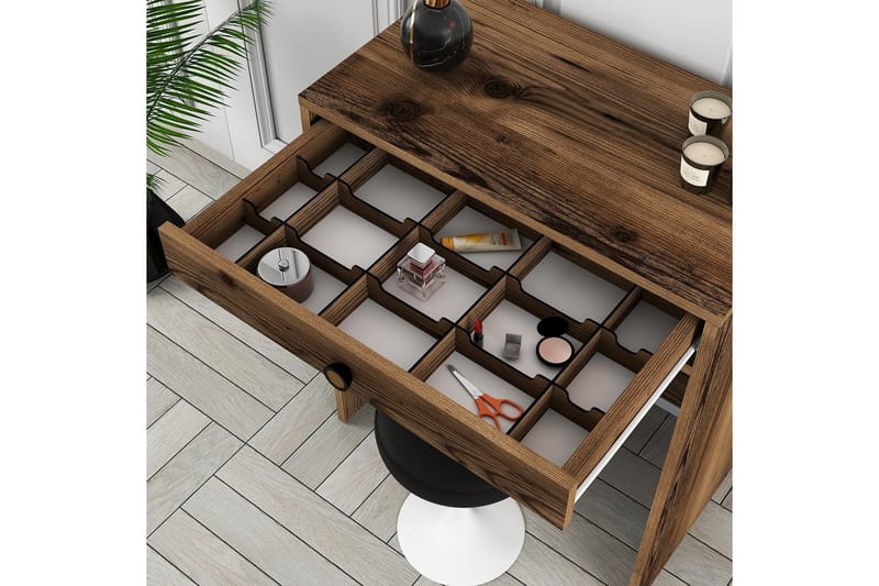 BLESKENS Sminkbord 70 cm Valnöt - Möbler - Bord