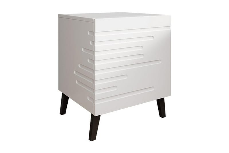 BOGACS Sängbord 44 cm Matt Vit/Svart - Möbler - Bord