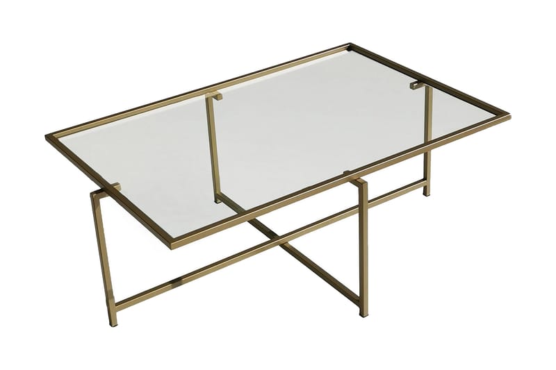 BONDEVRAK Soffbord 94x35x94 cm Guld - Soffbord - Bord