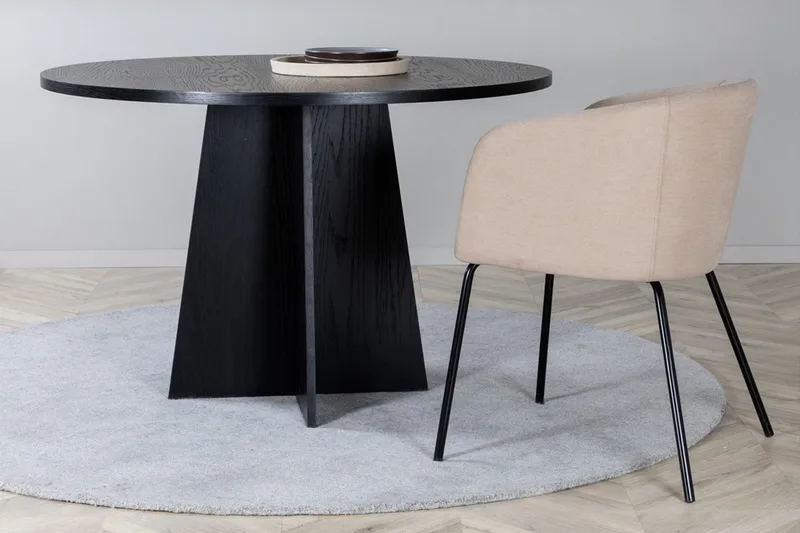 Bootcut Matbord 110 cm Runt - Svart - Möbler - Bord