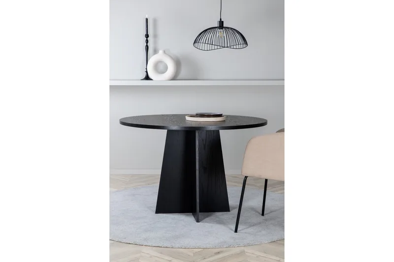 Bootcut Matbord 110 cm Runt - Svart - Möbler - Bord