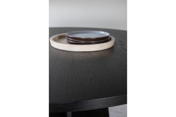 Bootcut Runt Matbord 110 cm med Trä- och Valnötsutseende - Svart - Möbler - Bord