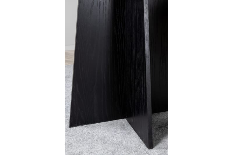Bootcut Runt Matbord 110 cm med Trä- och Valnötsutseende - Svart - Möbler - Bord