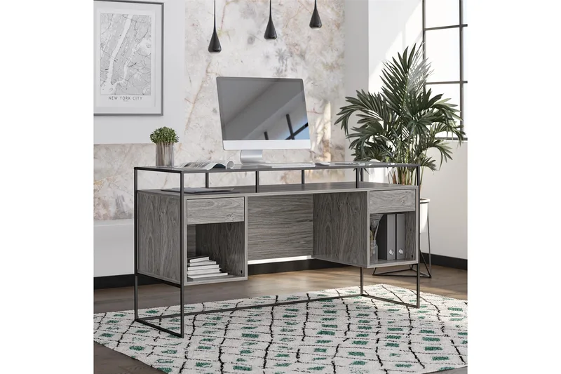 Bradford Skrivbord 141 cm Grå - Queer Eye - Möbler - Bord