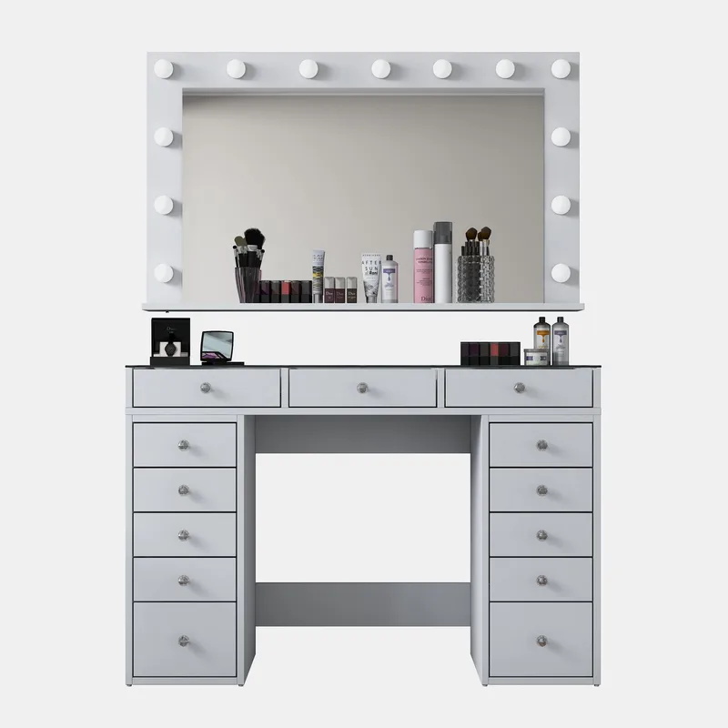 Bralen Sminkbord 120x79,8x44,5 cm - Vit - Möbler - Bord