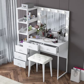 Bralen Sminkbord 120x79,8x44,5 cm - Vit - Möbler - Bord