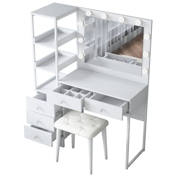 Bralen Sminkbord 120x79,8x44,5 cm - Vit - Möbler - Bord