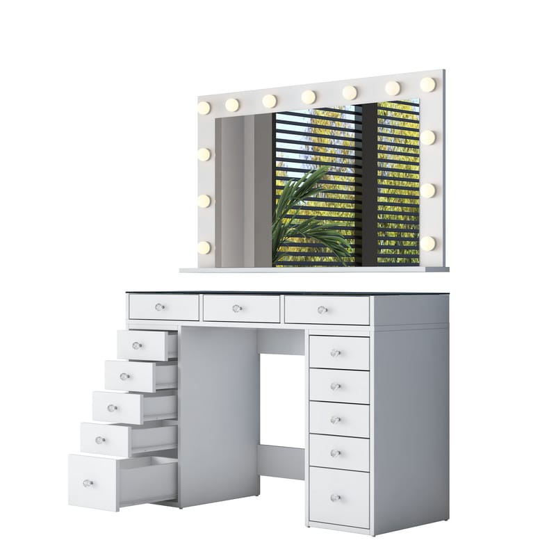 Bralen Sminkbord 120x79,8x44,5 cm - Vit - Möbler - Bord