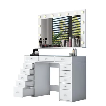 Bralen Sminkbord 120x79,8x44,5 cm - Vit - Möbler - Bord