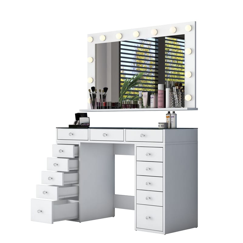 Bralen Sminkbord 120x79,8x44,5 cm - Vit - Möbler - Bord