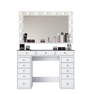 Bralen Sminkbord 120x79,8x44,5 cm - Vit - Möbler - Bord