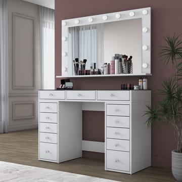 Bralen Sminkbord 120x79,8x44,5 cm - Vit - Möbler - Bord
