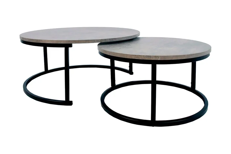 Britu Satsbord 2 st Grå/Svart