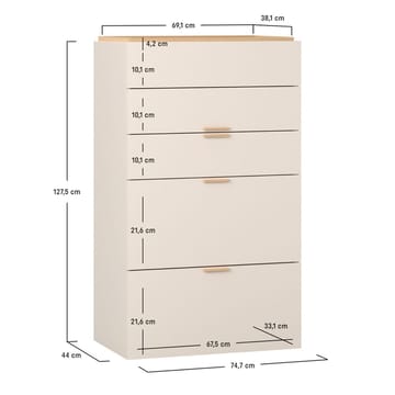 Byrå med lådor 4 You Fresh - Sandbeige - Förvaring - Förvaringsmöbler - Byrå