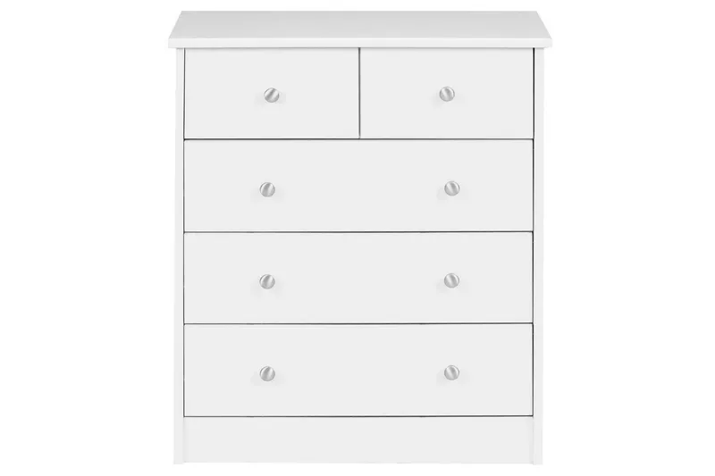 Byrå Wohnling med 5 lådor klassisk modern stil Vit - Vit - Möbler - Bord