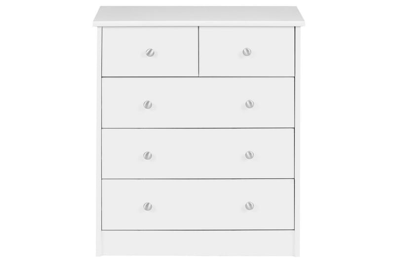 Byrå Wohnling med 5 lådor klassisk modern stil Vit - Vit - Möbler - Bord