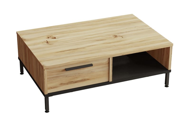 CALE Soffbord 90 cm Natur/Svart - Möbler - Bord