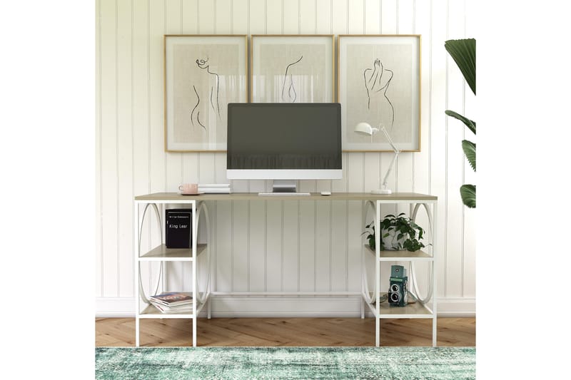 Cambridge Skrivbord 152 cm Brun, Dorel Home