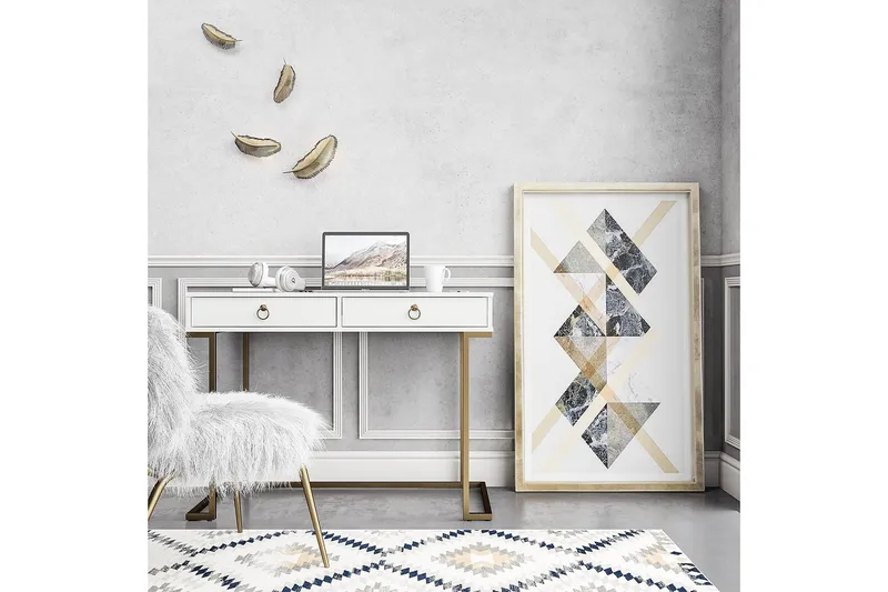 Camila Skrivbord 106 cm Vit - CosmoLiving - Möbler - Bord