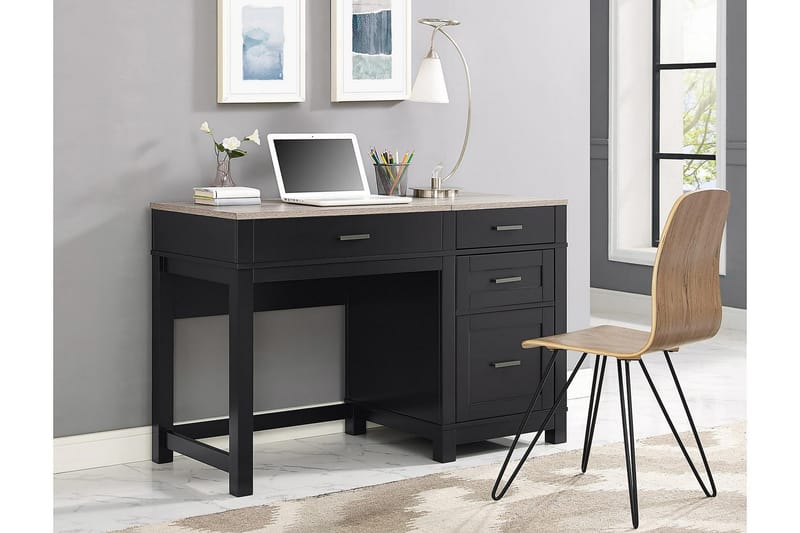 CARVER Skrivbord 120 cm Svart - Dorel Home - Möbler - Bord