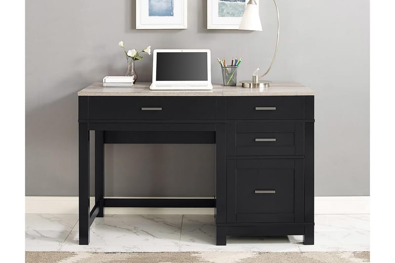 CARVER Skrivbord 120 cm Svart - Dorel Home - Möbler - Bord