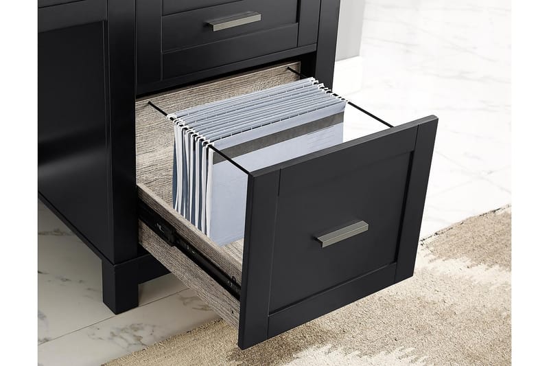 CARVER Skrivbord 120 cm Svart - Dorel Home - Möbler - Bord