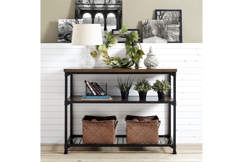 Cassy Konsollbord 121,9 cm Svart/Mörkbrun, Dorel Home