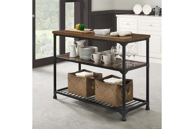 Cassy Konsollbord 121,9 cm Svart/Mörkbrun - Dorel Home - Möbler - Bord